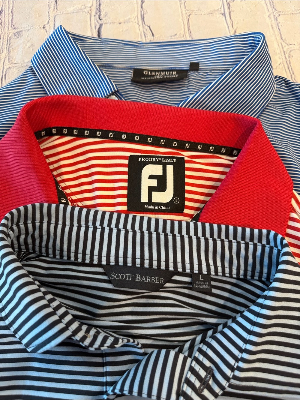 FootJoy | Glen Muir | Scott Barber Performance Polo Bundle | All EUC | Sz Large
